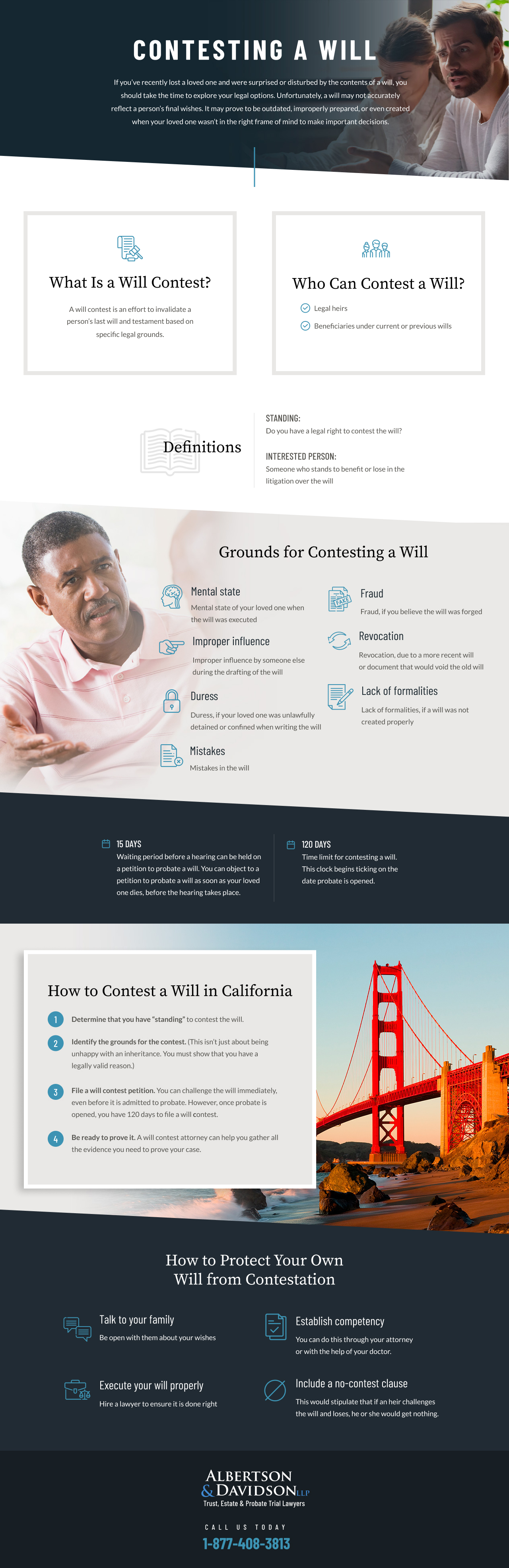 Infographics on How to Contest a Will - By Albertson & Davidson