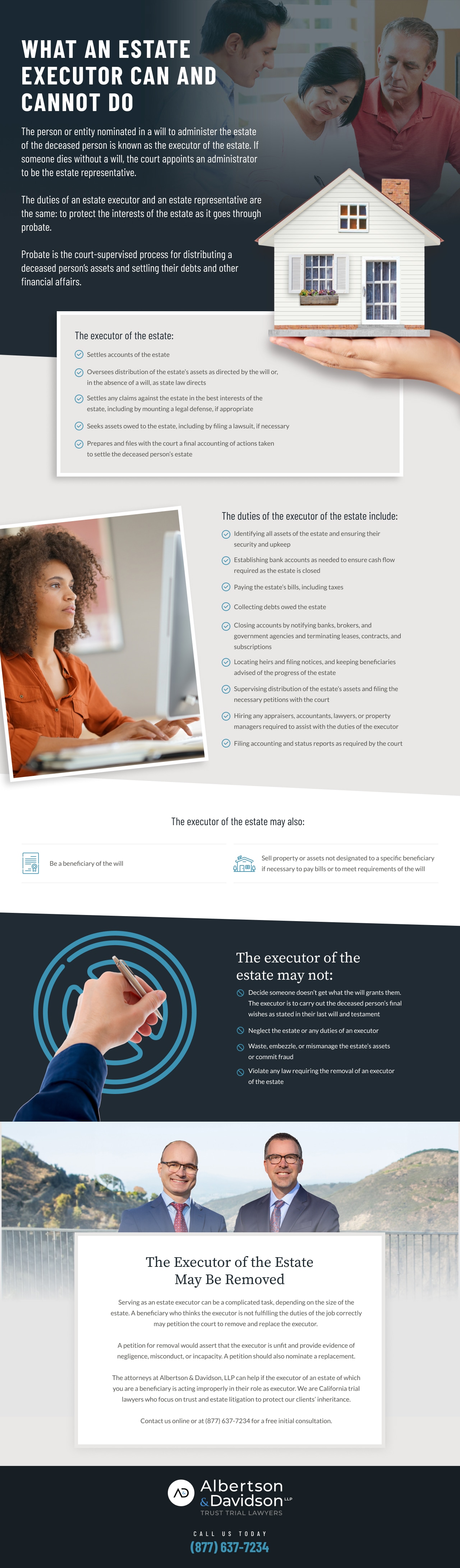 Infographics on What an Estate Executor Can and Cannot Do